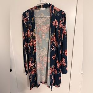 Floral cardigan, large